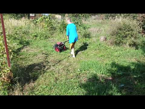 Видео: Бензиновый триммер на колесах эксперт бис Т560Р. Не самоходный. Леска "мастер алмаз"