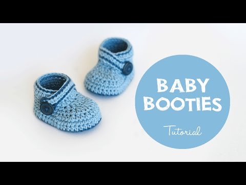 Видео: Как связать крючком милые и простые детские пинетки | Croby Patterns