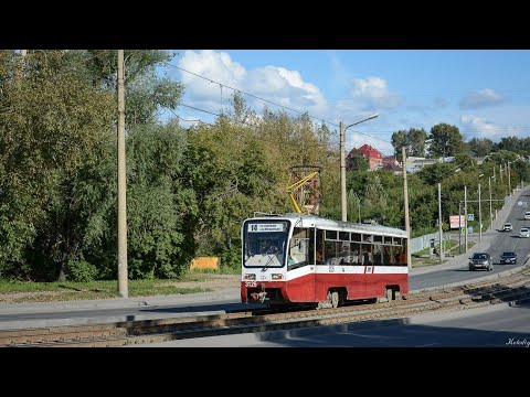 Видео: Трамвай 71-619К 3125 (1299) на 14 маршруте Новосибирск