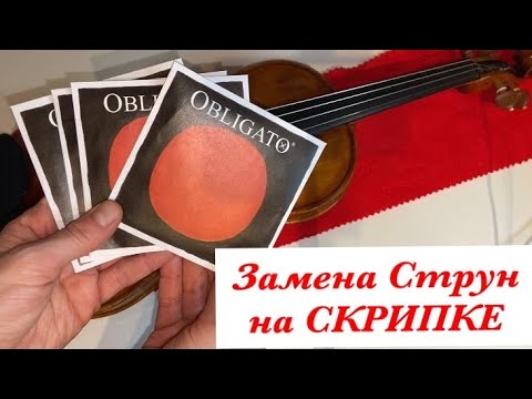 Видео: Как поменять струны на СКРИПКЕ🎻советы и рекомендации. Струны PIRASTRO OBLIGATO E GOLD