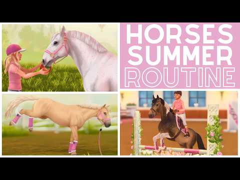 Видео: Летняя рутина моих лошадей! | Реалистичная ролевая игра Star Stable