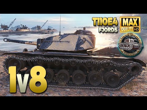 Видео: T110E4: Триллер на карте Фьорды - World of Tanks