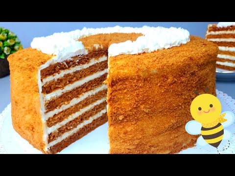 Видео: Торт Медовик🍯Мой ИДЕАЛЬНЫЙ Рецепт!🔝КАК ПУХ! Классический Медовик за 30 минут!🍰 Рецепт торта Медовик