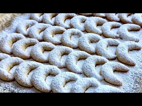 Видео: Vanillekipferl Рождественское Австрийское Печенье| Ванильные Рогалики| Миндальное печенье полумесяцы