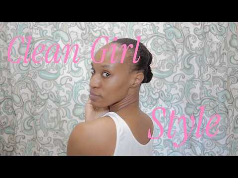 Видео: Зачесанная назад укладка «Clean Girl», которая действительно работает на волосах 4C 👀