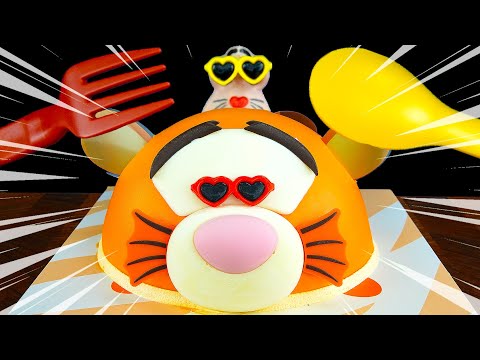 Видео: ASMR MUKBANG :) Шоколадный торт с тигром из шоу "Винни-Пух"!