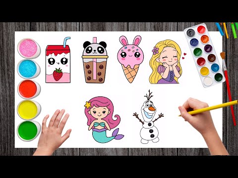 Видео: Длинная видеоколлекция лёгких рисунков для детей | Воскресный специальный урок рисования для детей