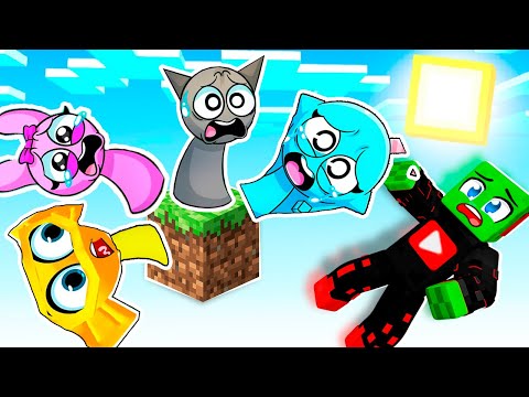 Видео: ВЫЖИВАНИЕ НА ОДНОМ БЛОКЕ СО ВСЕМИ СПРУНКАМИ в МАЙНКРАФТ