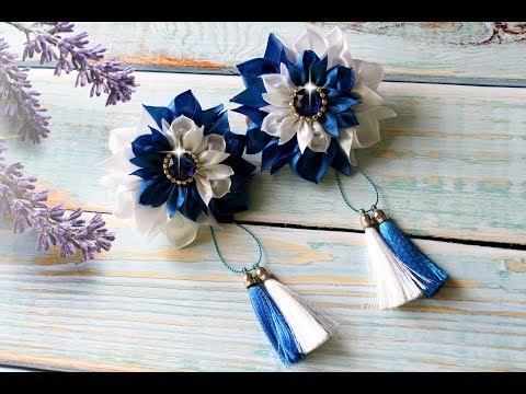 Видео: ШКОЛЬНЫЕ БАНТИКИ КАНЗАШИ С КИСТОЧКАМИ мастер класс