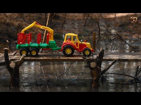 Видео: Мультик про машинки. Трактор, экскаватор и кран. Сборник Ферма Бэки.  МанкитуМульт