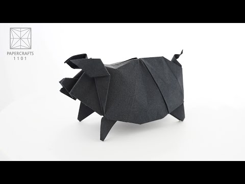 Видео: оригами свинья (Mindaugas Cesnavicius)