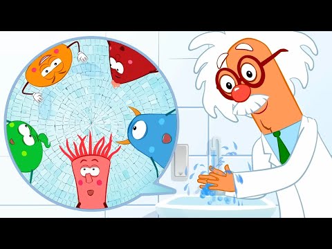 Видео: Микробы 🦠🧼 Моем ручки, чтобы прогнать микробов! – Сборник – Синий Трактор – Песенки для малышей