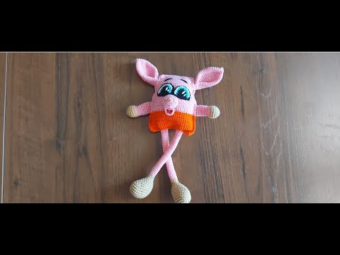 Видео: Поросенок тянучка крючком подробный мастер-класс | Игрушка-тянучка | Игрушка-антистресс