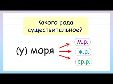 Видео: Определи род существительного? Род имен существительных