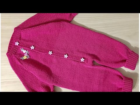 Видео: Комбинезон спицами на 0-3 месяца. Попетельный мастер класс. #Gazzal baby cotton #комбинезонспицами