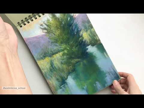 Видео: Листаем скетчбуки. Мои работы сухой пастелью. Скетчбук от Falafel Books