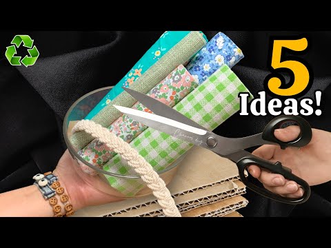 Видео: Преображение картона и обрезков ткани 😱♻️ 5 ГЕНИАЛЬНЫХ идей переработки, которые вас удивят! DIY