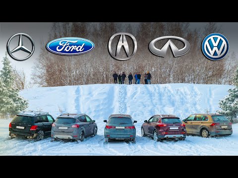Видео: КТО ЗДЕСЬ ДЖИП? Acura RDX, Mercedes GLK, Infiniti QX50, VW TIGUAN, Ford KUGA, Nissan JUKE