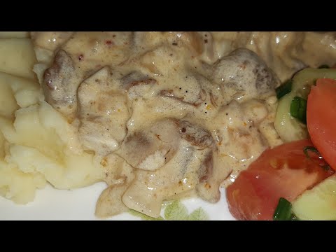 Видео: Мясо и Грибы! Сливочный соус! Получается 👍👍👍ОЧЕНЬ вкусное блюдо, моя семья в восторге 🤗