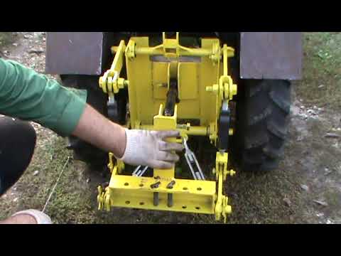 Видео: продолжение постройки мини трактора.навеска.
