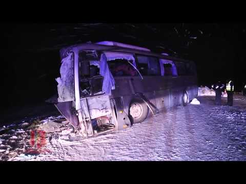Видео: Авария с автобусом в Назаровском районе