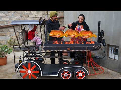 Видео: Готовим Утку 5 ЧАСОВ ВРАШАЮЩЕМ МАНГАЛЕ «Чудо-вертел»! Деревенская жизнь в Азербайджане