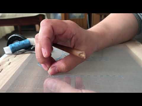 Видео: Двуручное шитьё с шилом