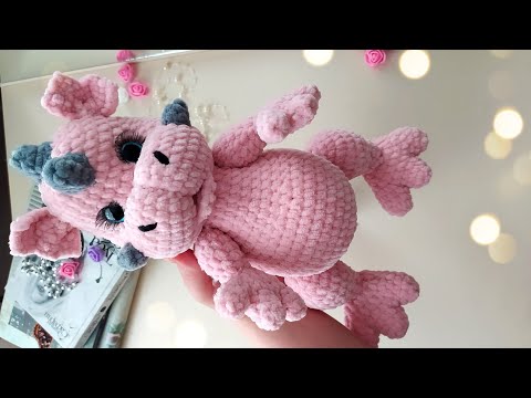 Видео: Дракоша плюшевый крючком. Часть 2-ая