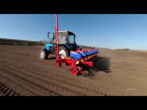 Видео: Сев подсолнечника 2020г. МТЗ-82 + ТСМ-8000