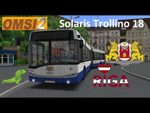 Видео: Omsi 2 Solaris Trollino 18 Riga поломка на линии, рейс с приключениями