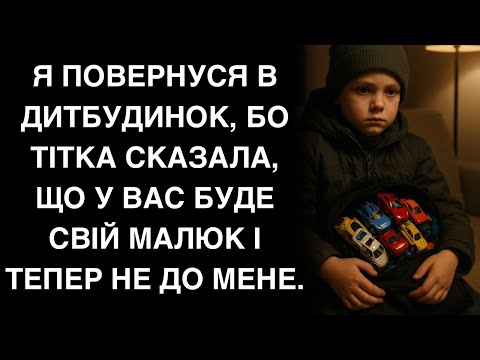 Видео: Я повернуся в дитбудинок, бо тітка сказала, що у вас буде свій малюк і тепер не до мене.