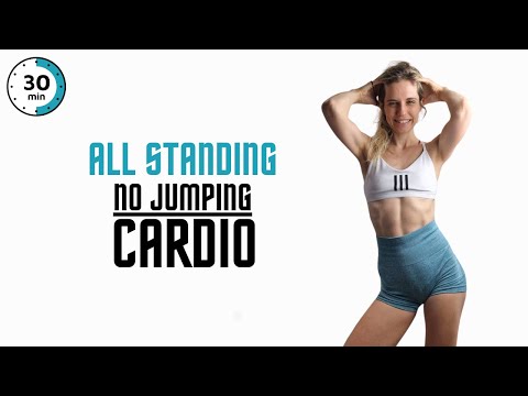 Видео: 30-минутная тренировка стоя без прыжков, высокоинтенсивная тренировка — кардио — без повторений —...