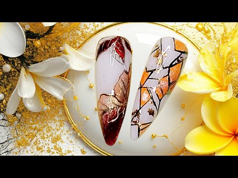 Видео: Осенние фантазии. Две идеи осеннего маникюра. МК/Two ideas for autumn manicure. Nail tutorial.
