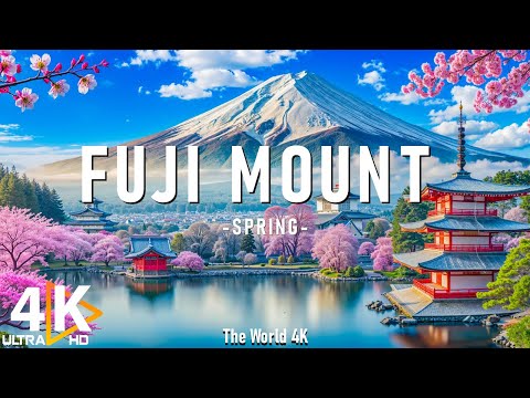 Видео: Весенняя Фудзи 4K, Япония 🏔️ Прогулка под Сакурой с видом на величественную гору Фудзи