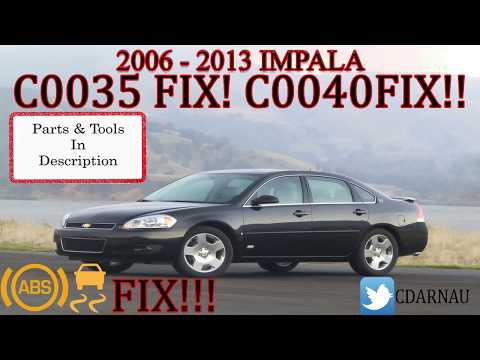 Видео: C0035 FIX!! C0040 FIX!!! Исправление ABS и контроля тяги для Chevrolet Impala!
