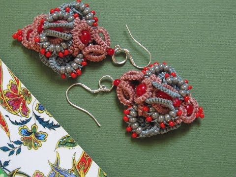 Видео: Фриволите иглой .Серьги "Фрезия" Часть1