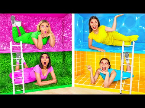 Видео: Секретные Домики под Кроватью | Четыре Цвета Челлендж от GoFun Challenge