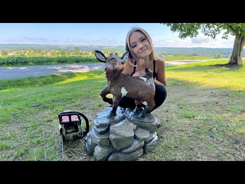 Видео: Вырезаем КОЗЛЕНКА бензопилой!