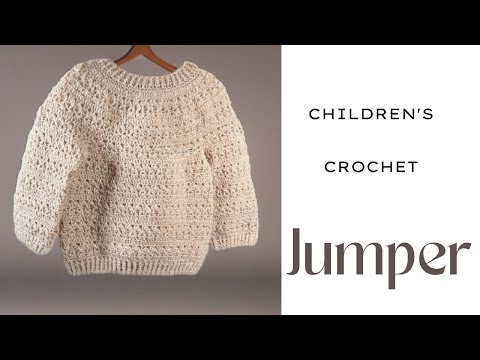 Видео: 💕Детский вязаный джемпер. Крючком. ~ на 4-5 лет. #crochet #вязание