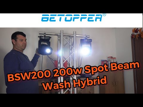 Видео: Первый в мире сверхкомпактный подвижный прожектор с 2,5-кратным зумом Betopper BSW200 3 n 1 Mover