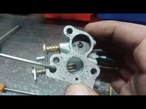 Видео: Заглушить ускоритель карбюратора бензопилы, просто на пальцах, пример Хускварна 236.