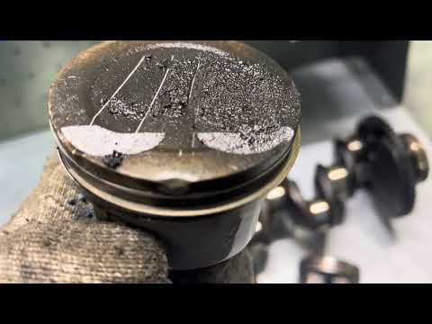 Видео: Хендай солярис 1.6 G4FC  громкая работа двигателя и огромный расход масла.намытые поршня от масла