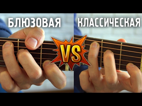 Видео: ПОСТАНОВКА ЛЕВОЙ РУКИ НА ГИТАРЕ -  классическая и блюзовая постановки