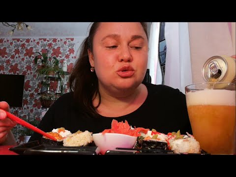 Видео: Мукбанг Ролы 🍱 и пиво 🍺