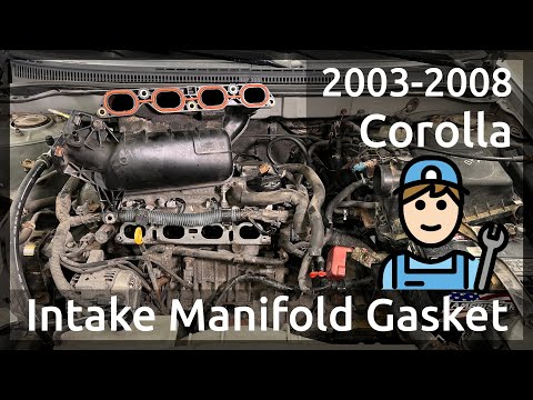 Видео: Замена прокладки впускного коллектора Corolla (2003-2008), устранение пульсаций на холостом ходу ...