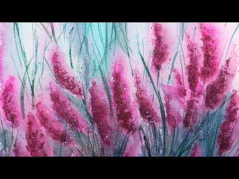 Видео: How to draw flowers . Watercolour painting. Как рисовать цветы акварелью. Акварельная живопись