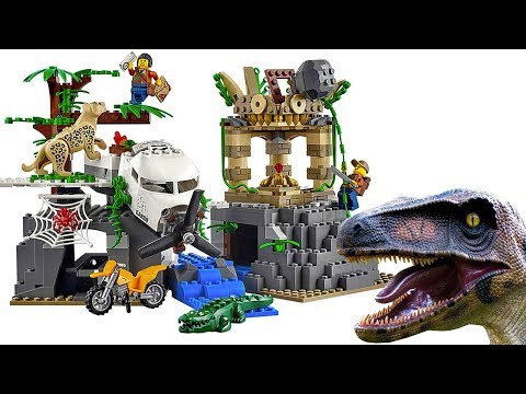Видео: Лего Сити Джунгли СТАНЦИЯ ИССЛЕДОВАТЕЛЕЙ 60161 Поиск сокровищ Lego City Jungle Exploration 60157
