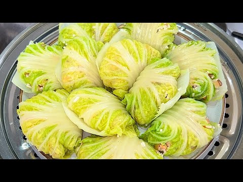 Видео: Простой способ приготовить китайскую еду!! Просто оберните капусту рисом, и блюдо готово!