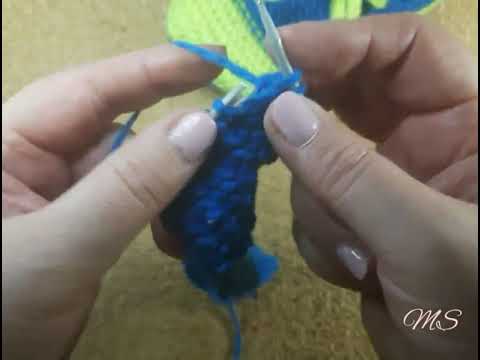 Видео: #вяжуивяжу😉 Следочки "полукеды" без шва на шнурке.