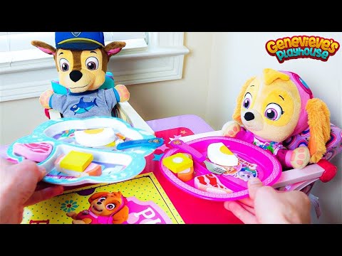 Видео: Paw Patrol Skye и Chase веселого дня на детской площадке!